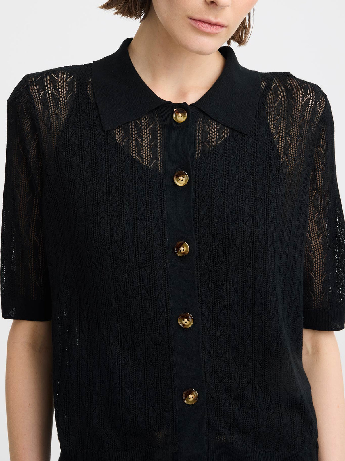MORRISON BRIONI KNIT CARDI (Black)