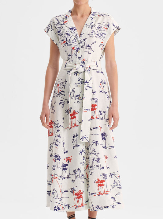 Image of Dresses. Productname: MORRISON CAPRI LINEN SHIRT DRESS in Print colour by brand - Morrison