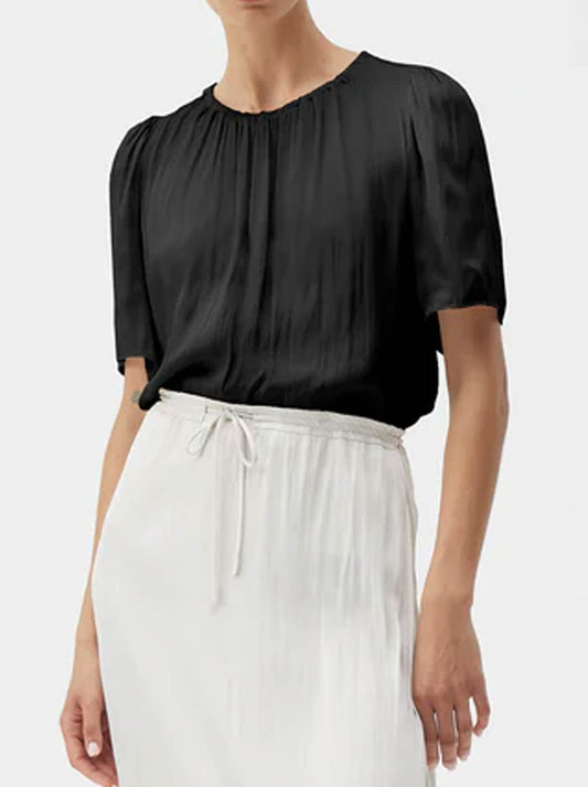 Image of a model wearing Tops. Productname: MORRISON CASSIDY TOP in Black colour by brand - Morrison