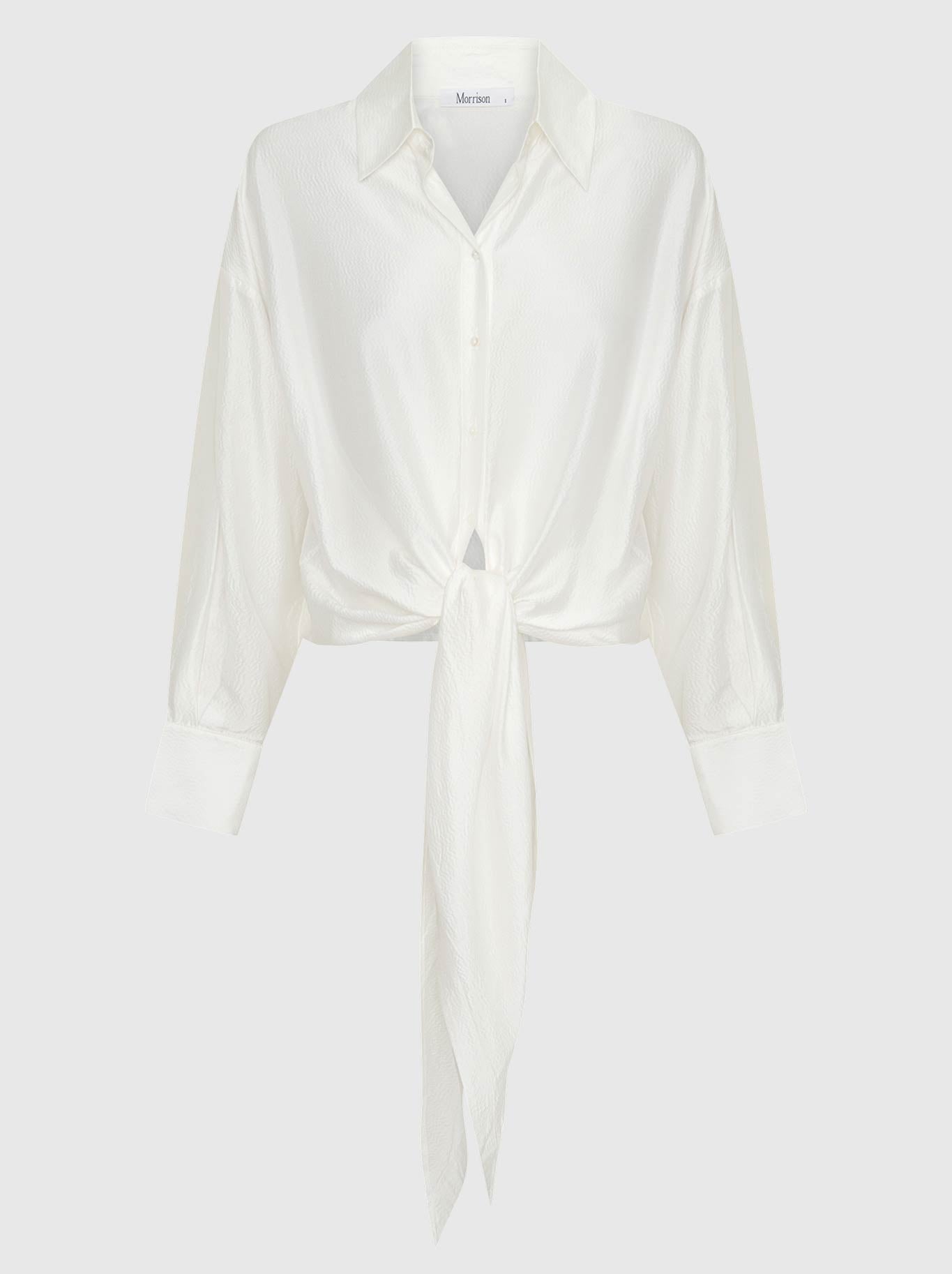 MORRISON CELINE WRAP SHIRT (White)