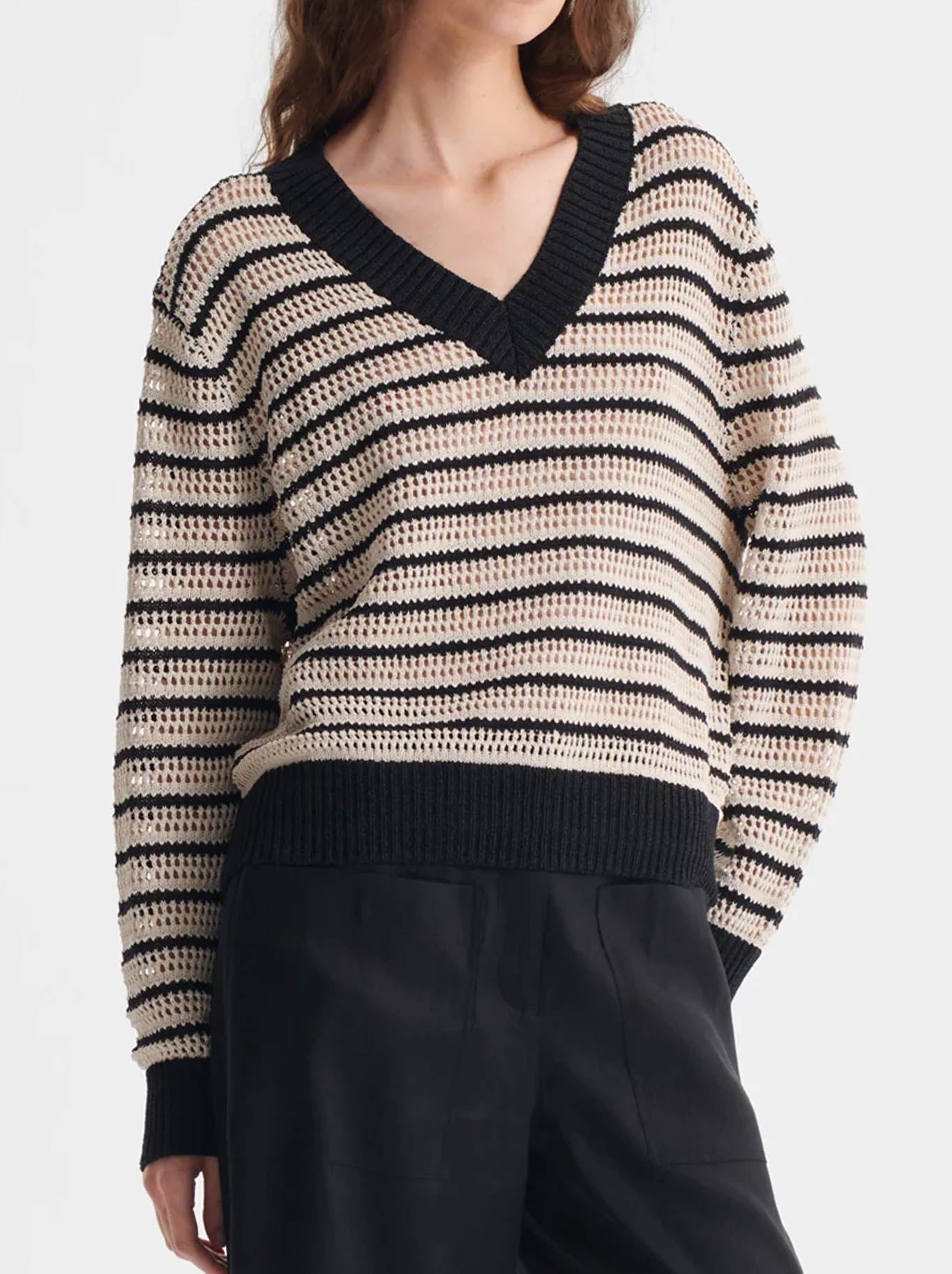 MORRISON CLOVER KNIT PULLOVER (Stripe)