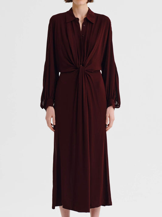 Image of Dresses. Product name - MORRISON FLORIAN SHIRT DRESS in Pinot colour by brand - Morrison
