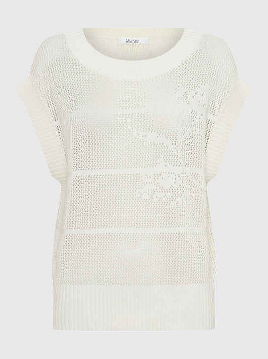 MORRISON ELIRA KNIT VEST (White)