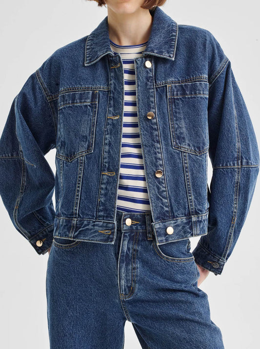 Image of Coats & Jackets. Product name - MORRISON FISHER DENIM JACKET in Blue colour by brand - Morrison