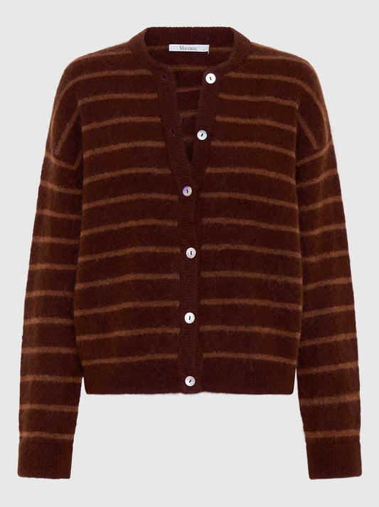 MORRISON ALBI KNIT CARDI (Toffee Stripe)