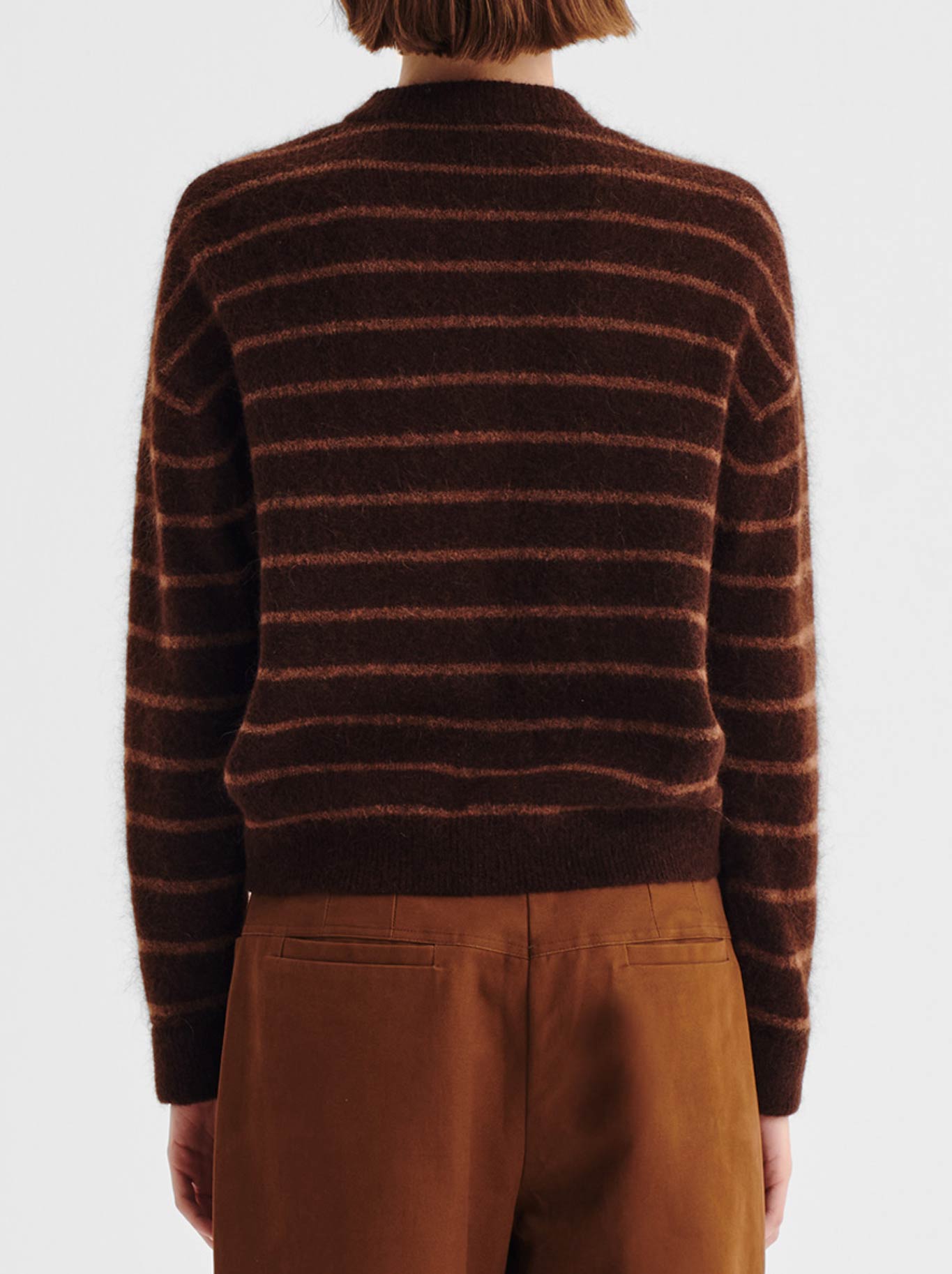 MORRISON ALBI KNIT CARDI (Toffee Stripe)