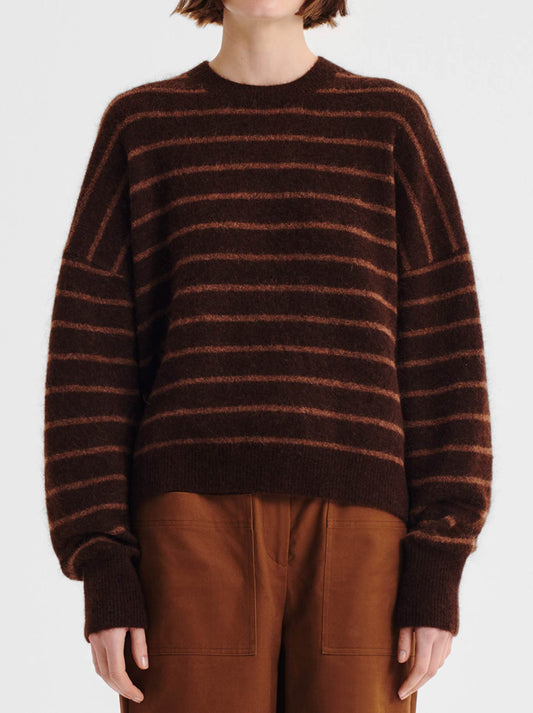 MORRISON ALBI KNIT PULLOVER (Toffee Stripe)