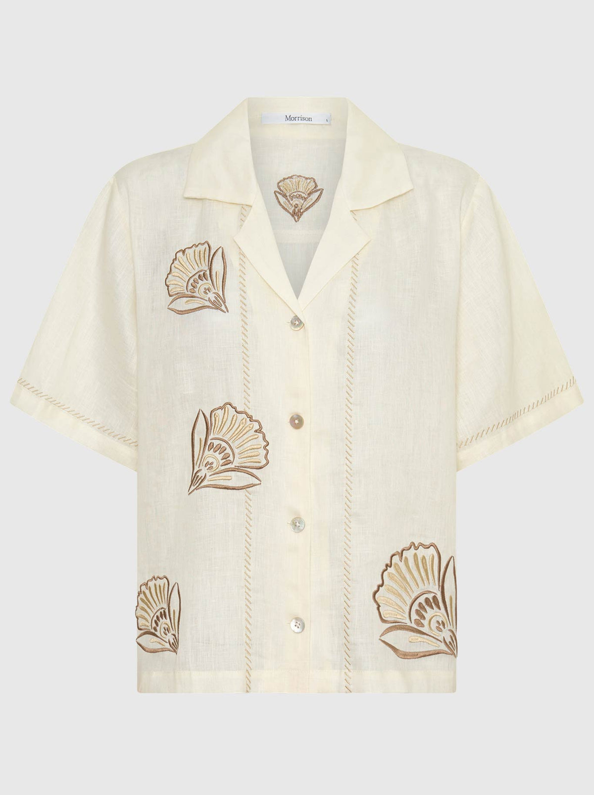 MORRISON PENELOPE LINEN SHIRT (Cream)