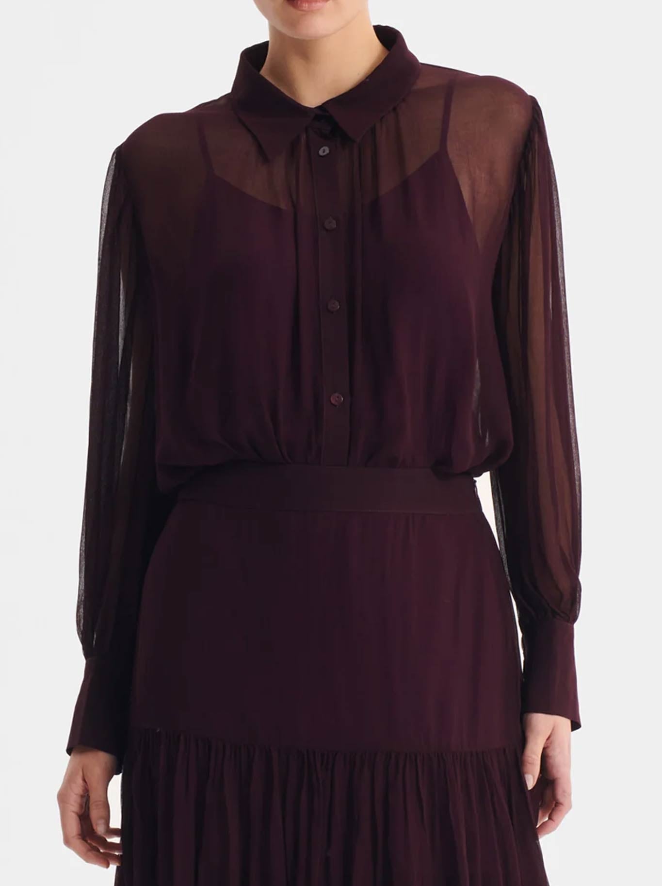 Image of Shirts. Productname: MORRISON SOFIA SHIRT in Pinot colour by brand - Morrison