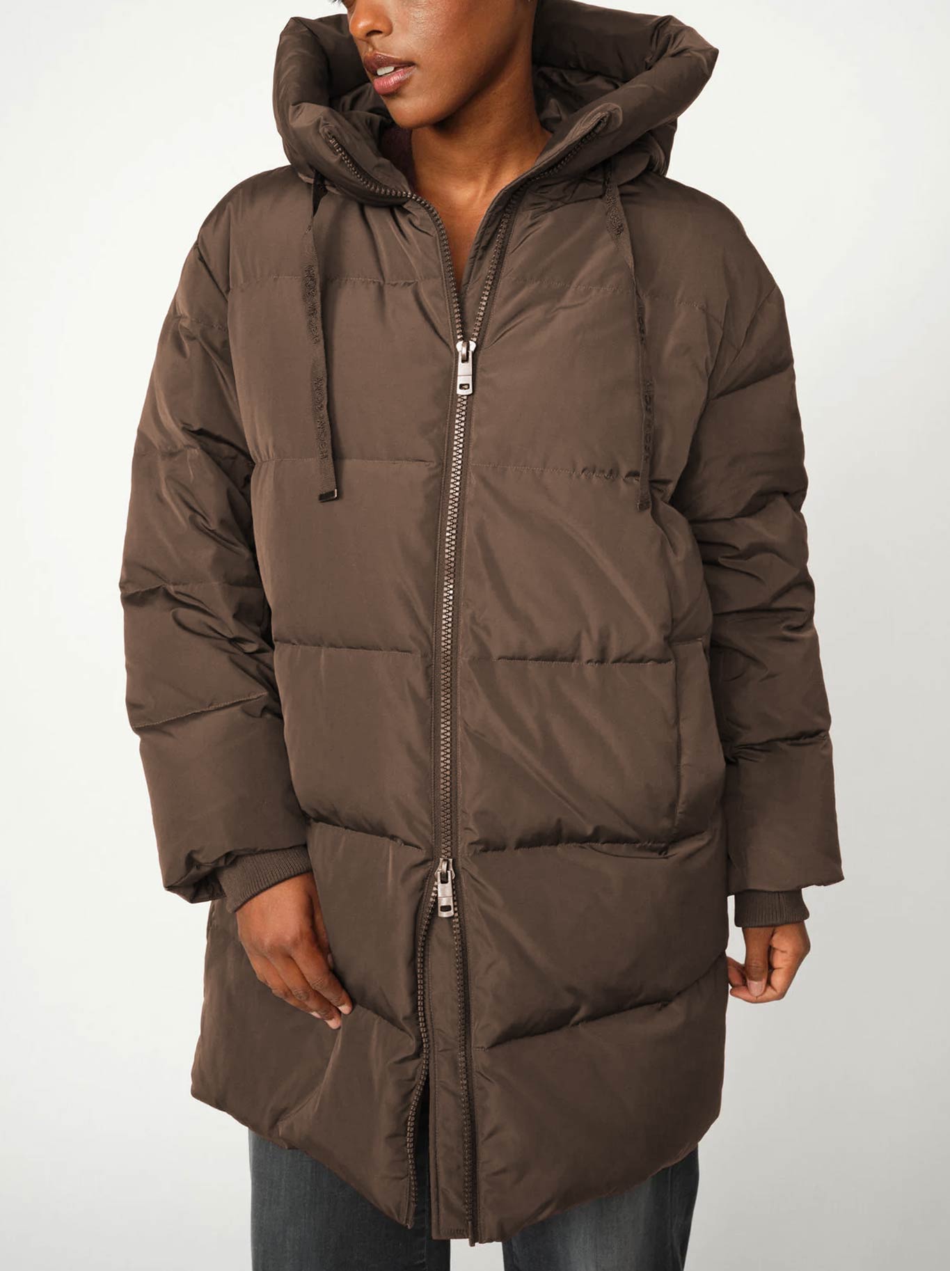 Image of Coats & Jackets. Productname: MOS MOSH NOVA PUFFA JACKET in Chocolate colour by brand - Mos Mosh