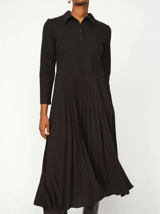 Image of Dresses. Productname: MOS MOSH MAIKE PLEAT DRESS in Black colour by brand - Mos Mosh