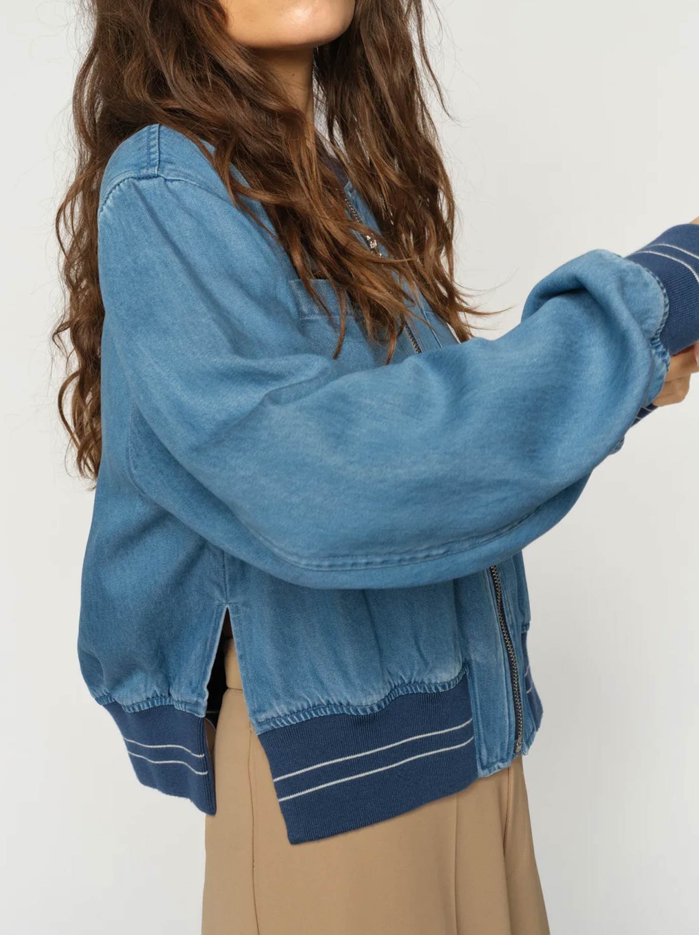 MOS MOSH CATE ONYX JACKET (Light Blue Denim)