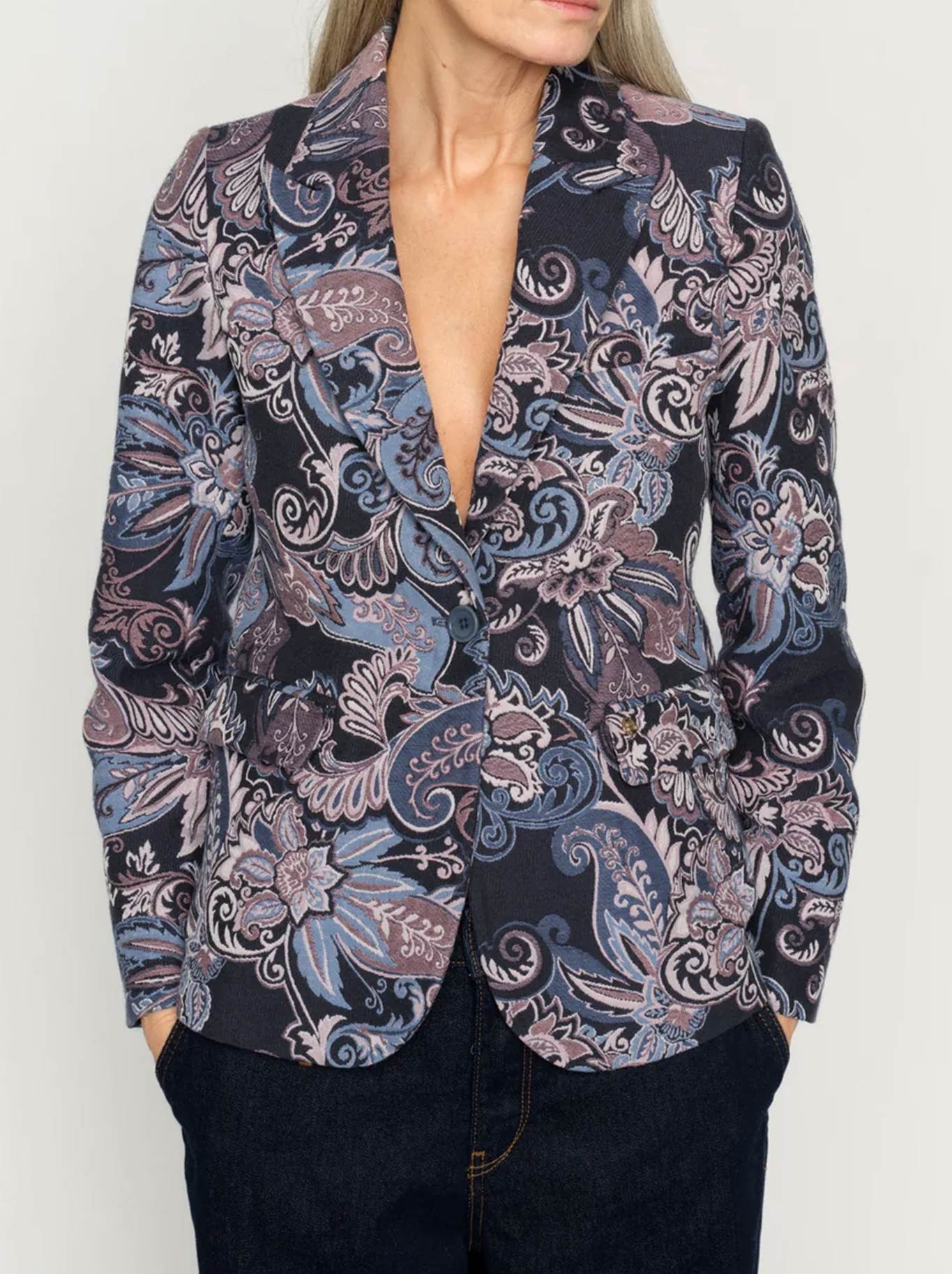 Image of Coats & Jackets. Product name - MOS MOSH LANIE BLAIN BLAZER in Crown Blue colour by brand - Mos Mosh