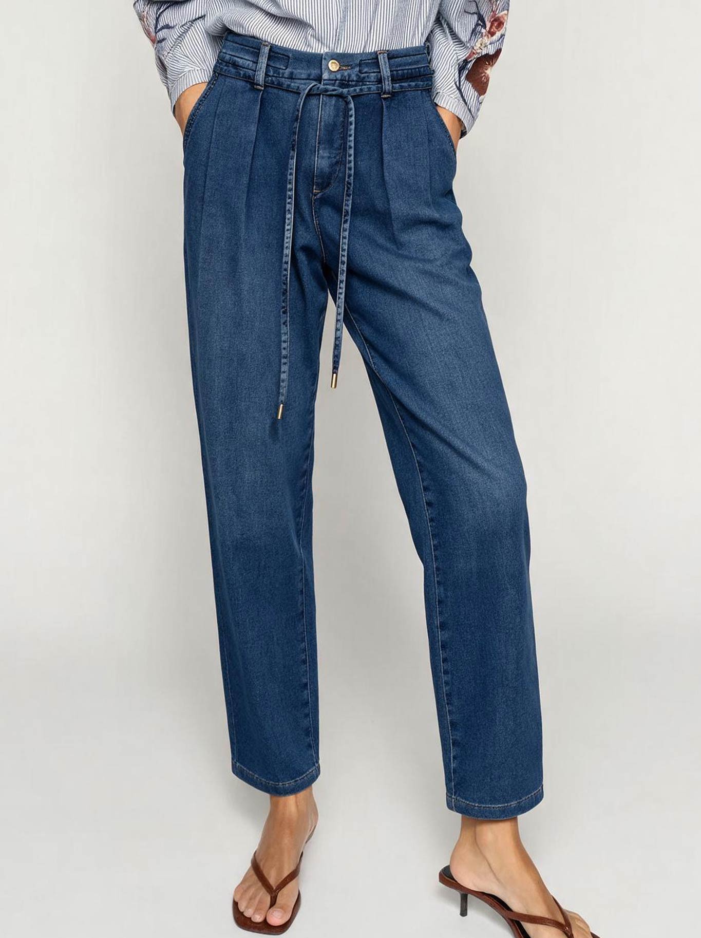 Image of Jeans. Product name - MOS MOSH CATANIA CRISPY JEAN in Blue colour by brand - Mos Mosh