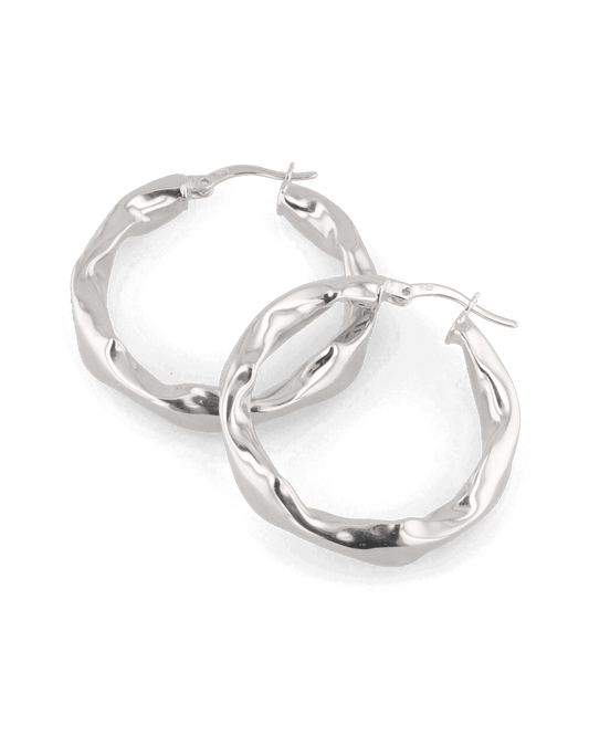 LAVANA Musica Silver Hoop Earrings