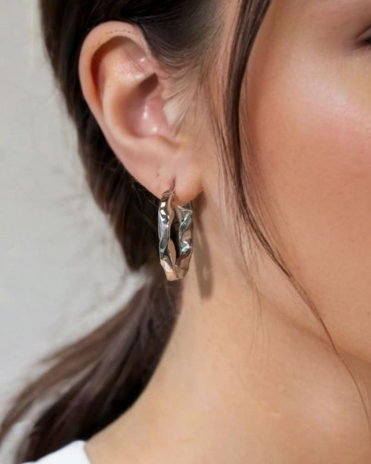 LAVANA Musica Silver Hoop Earrings