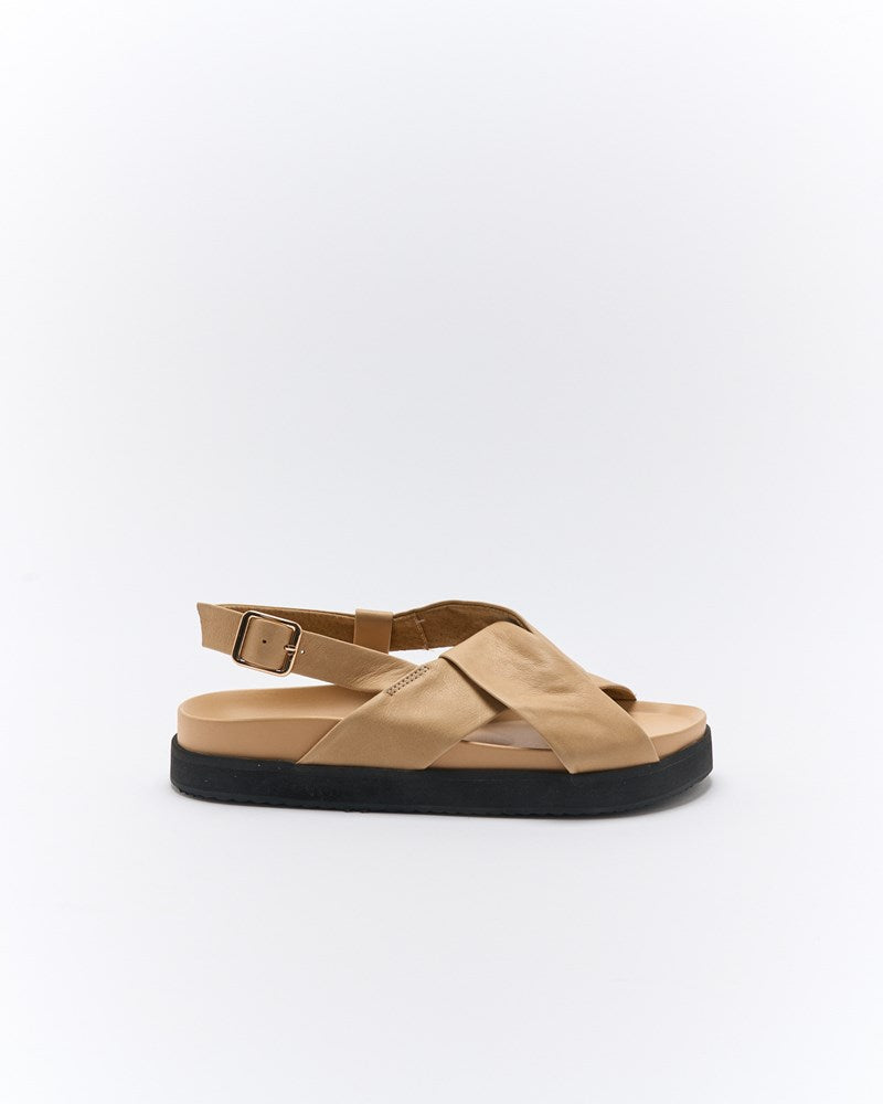 Image of Sandals. Productname: Walnut Melbourne Mya Leather Sandal in Biscuit colour by brand - Walnut Melbourne