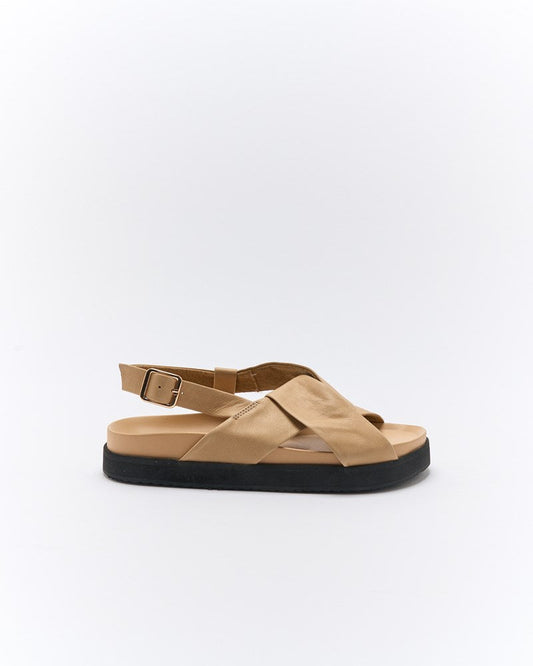 Image of Sandals. Productname: Walnut Melbourne Mya Leather Sandal in Biscuit colour by brand - Walnut Melbourne