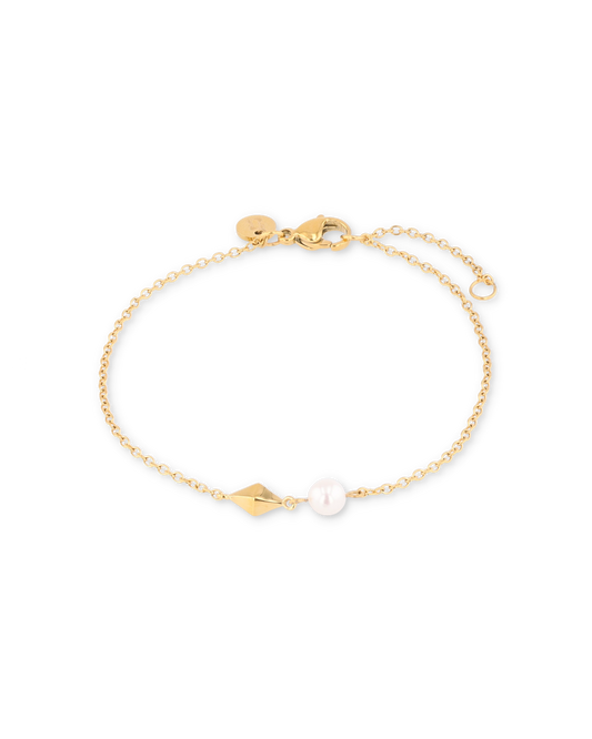 Image of Bracelets. Product name - Mykonos Gold Pearl Bracelet in colour by brand - LAVANA