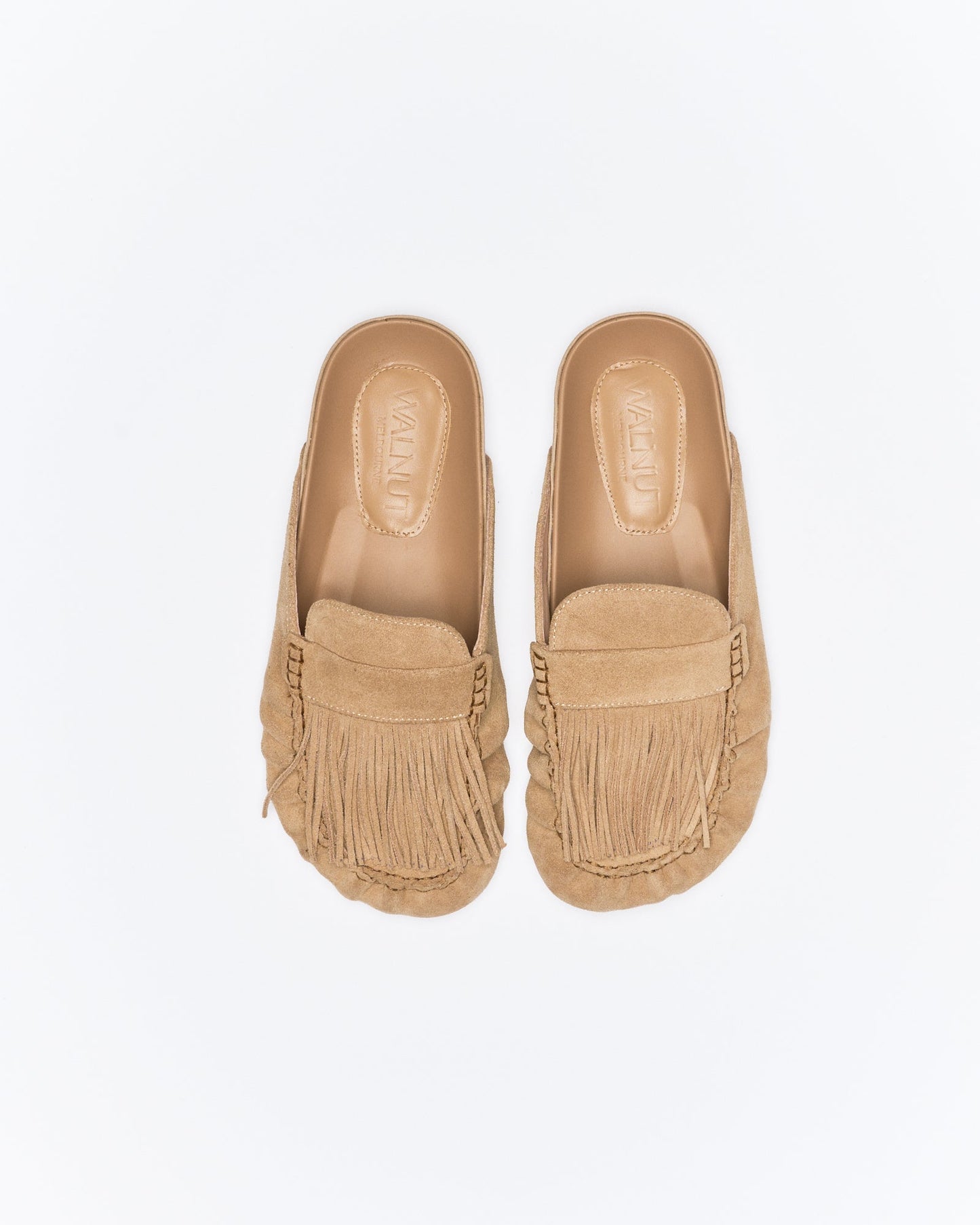 Walnut Melbourne Myla Leather Mule (Camel Suede)