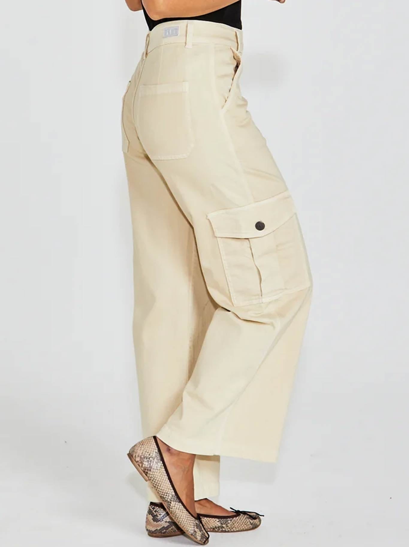 NEW LONDON CAREY HIGH RISE CARGO JEAN (Oat)