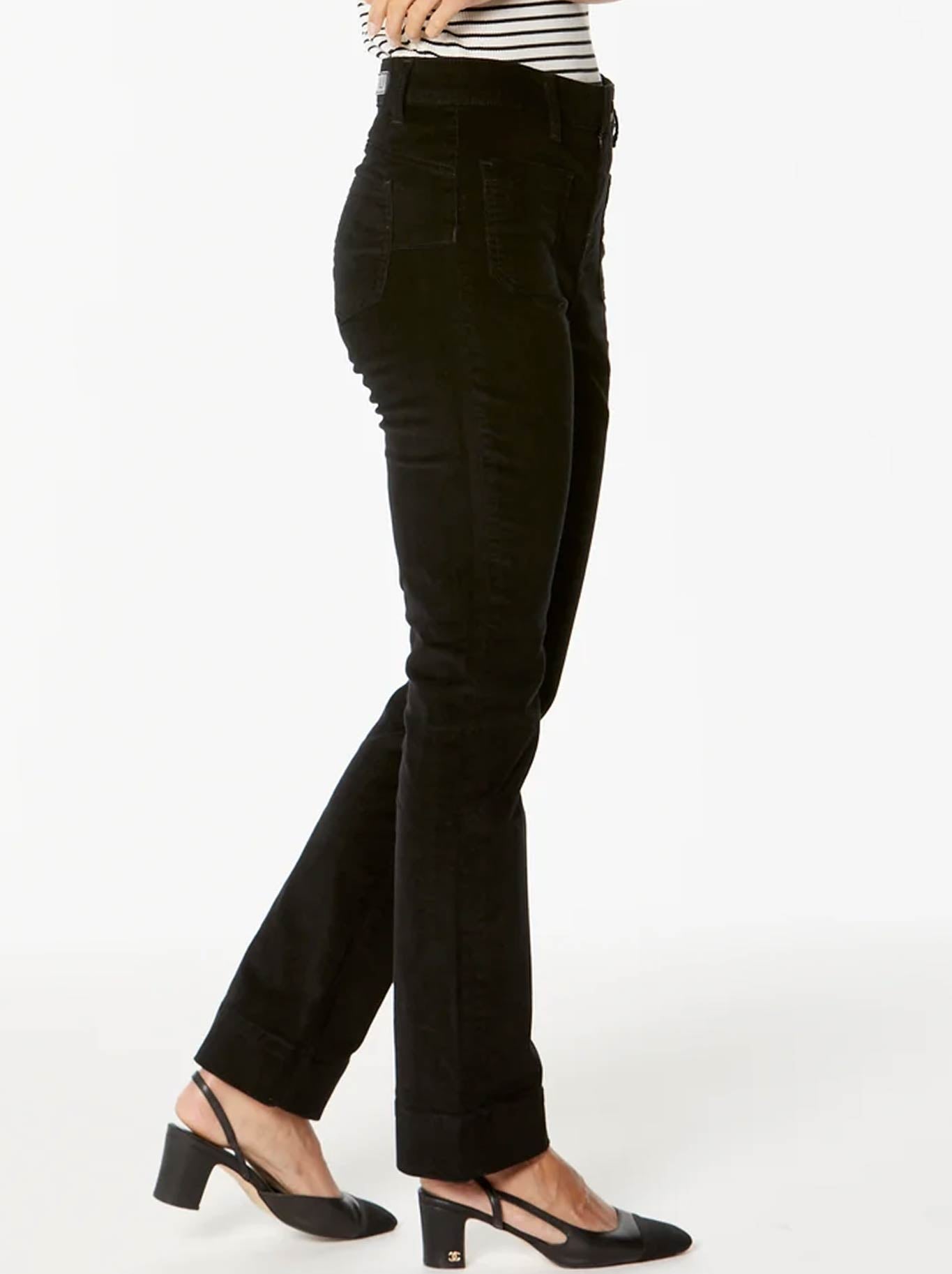 New London Fleet High-Rise Flare Cord (Black)