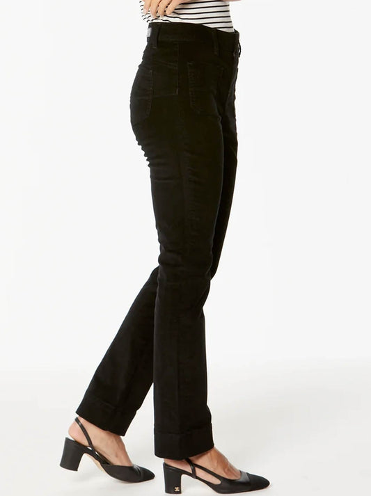 New London Fleet High-Rise Flare Cord (Black)