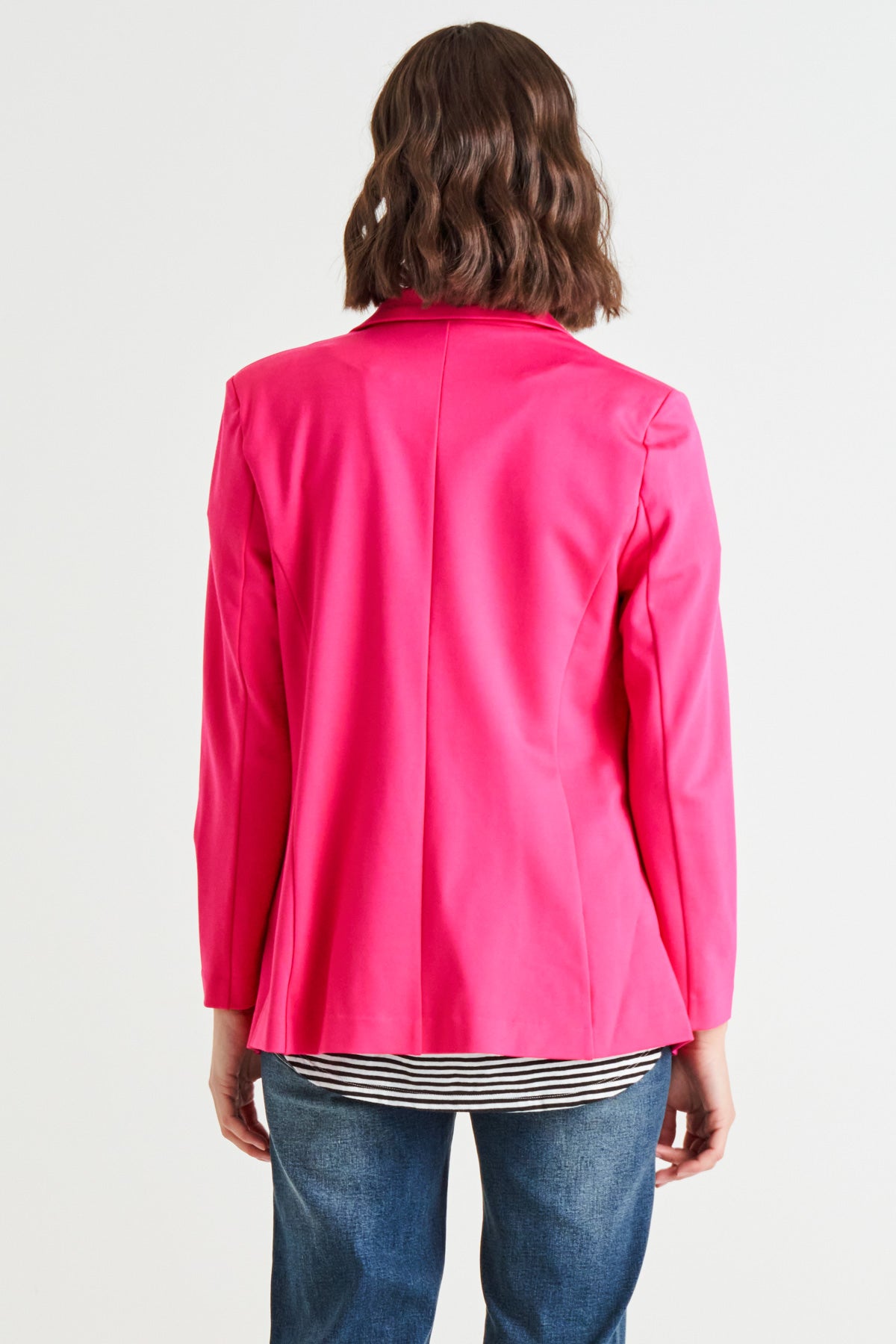 Betty Basics Portsea Single-Breasted Stretchy Lightweight Blazer (Bubblegum Pink)