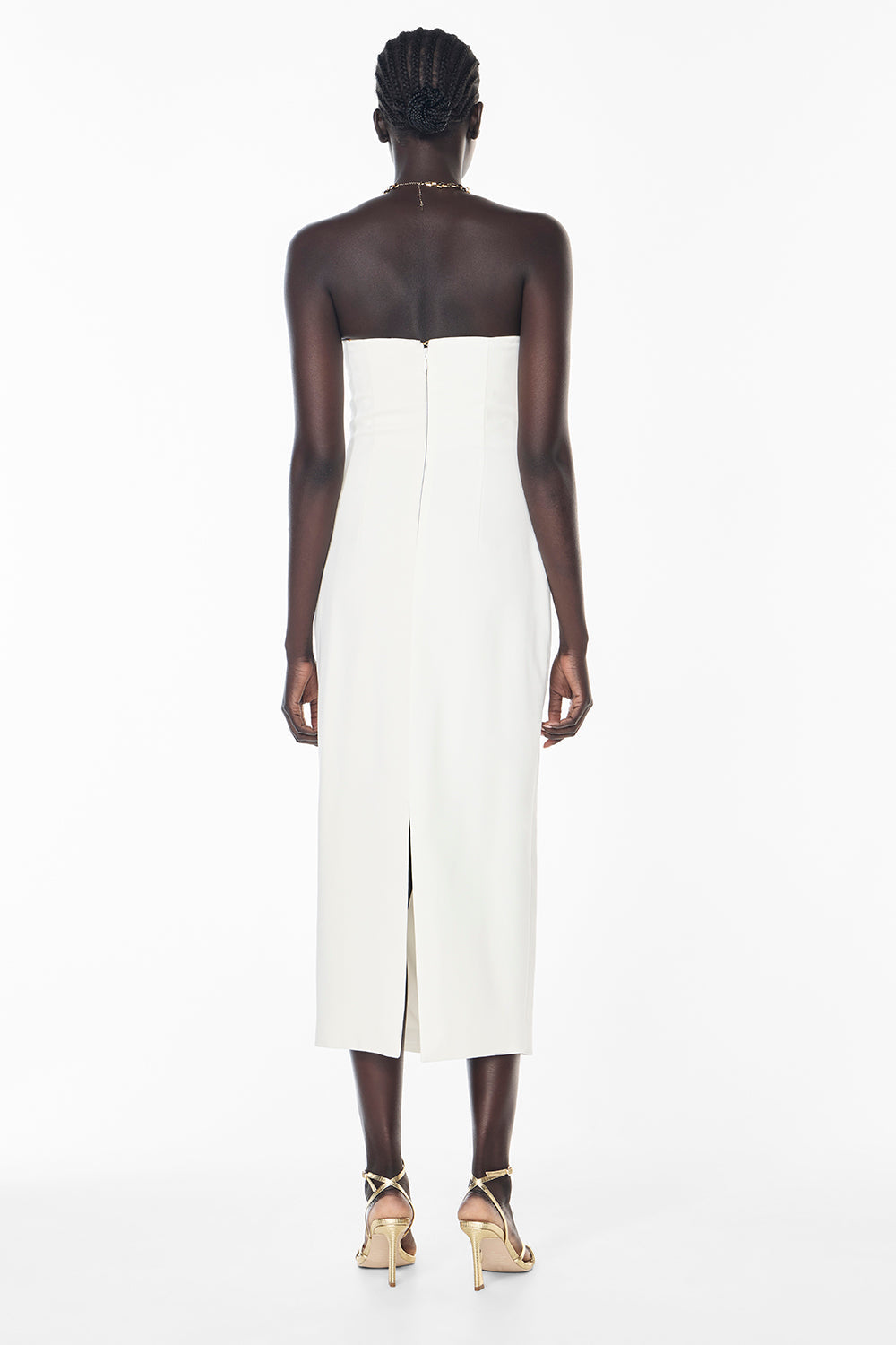 Vibrations Strapless Dress (White Multi)