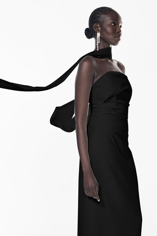 Image of Scarves & Shawls. Productname: Glossed Over Scarf in Black colour by brand - Manning Cartell