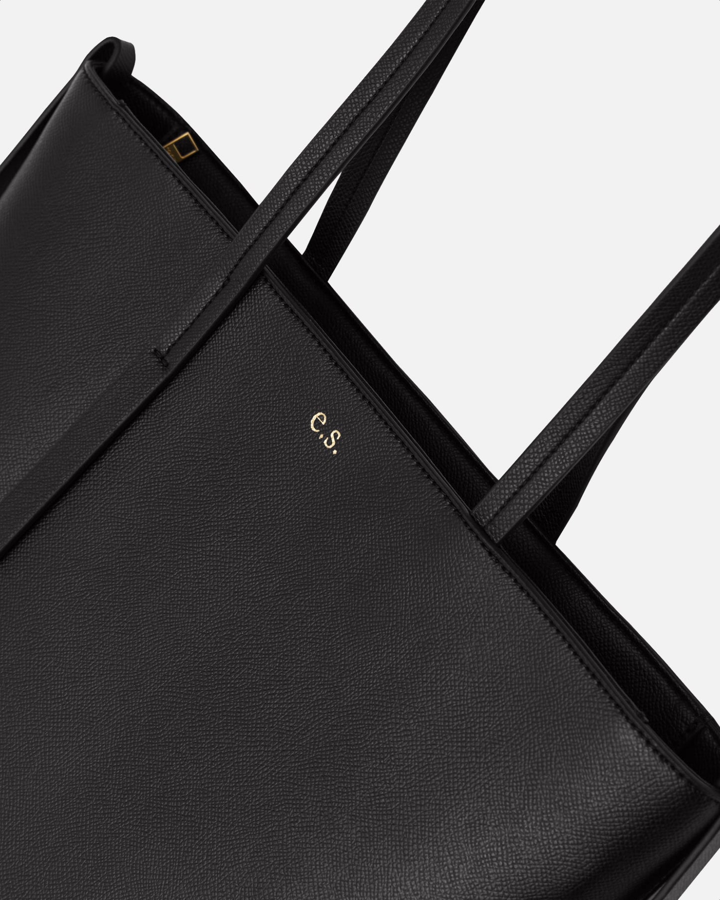 The Daily Edited Essentials North South Tote Bag (Black)