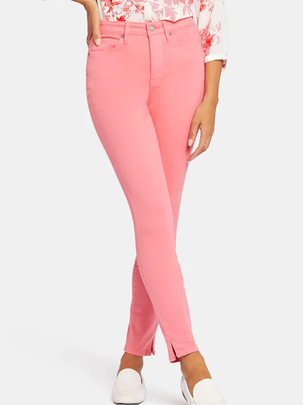 Image of Jeans. Productname: NYDJ AMI SKINNY JEAN in Pink Punch colour by brand - Nydj