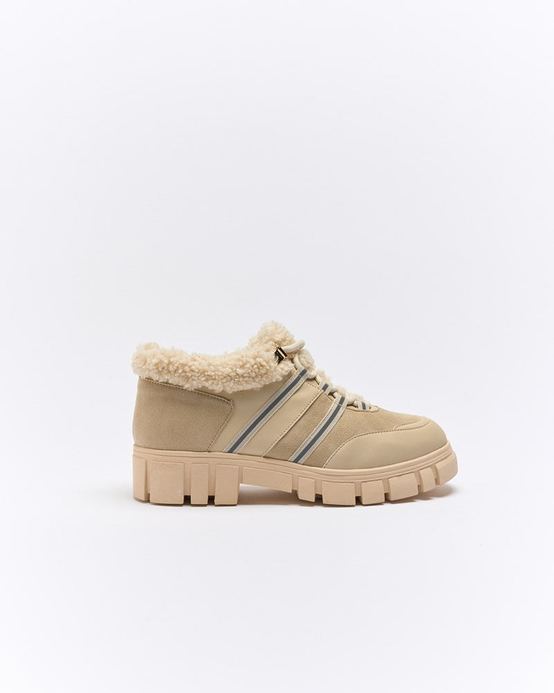 Image of Boots. Productname: Naomi Sherpa Boot in Beige colour by brand - Walnut Melbourne