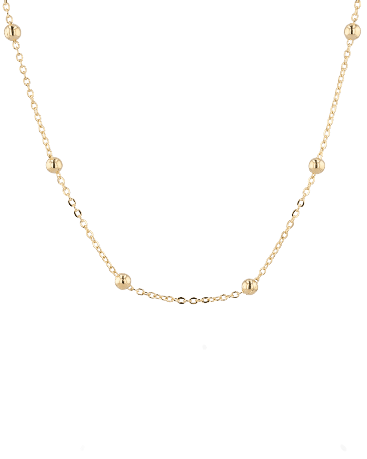 Image of Necklaces. Product name - Nara Gold Station Chain Necklace in colour by brand - LAVANA