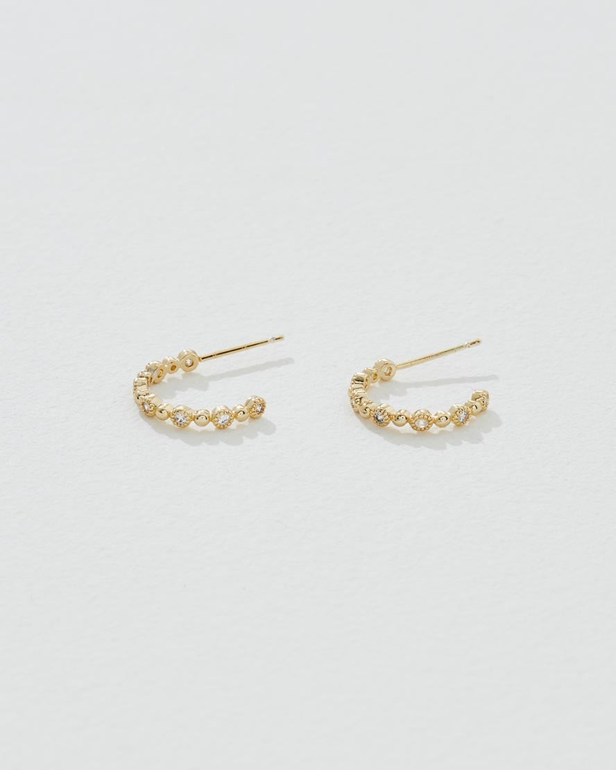 Image of Earrings. Product name - Natalie Hoops in colour by brand - Reliquia Jewellery