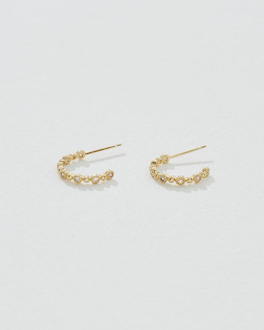 Image of Earrings. Product name - Natalie Hoops in colour by brand - Reliquia Jewellery
