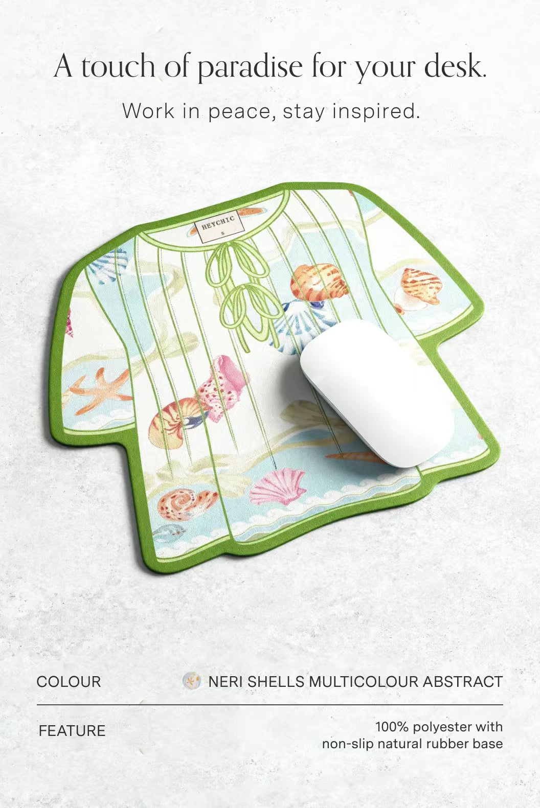Image of Electronics Accessories. Productname: Neri Shells Multicolour Abstract Mouse Pad in Multi colour by brand - HEYCHIC