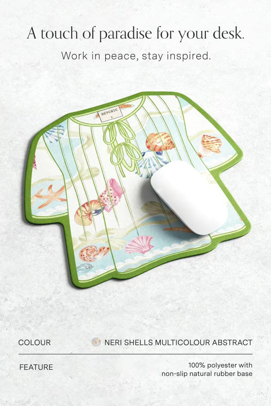 Image of Electronics Accessories. Productname: Neri Shells Multicolour Abstract Mouse Pad in Multi colour by brand - HEYCHIC