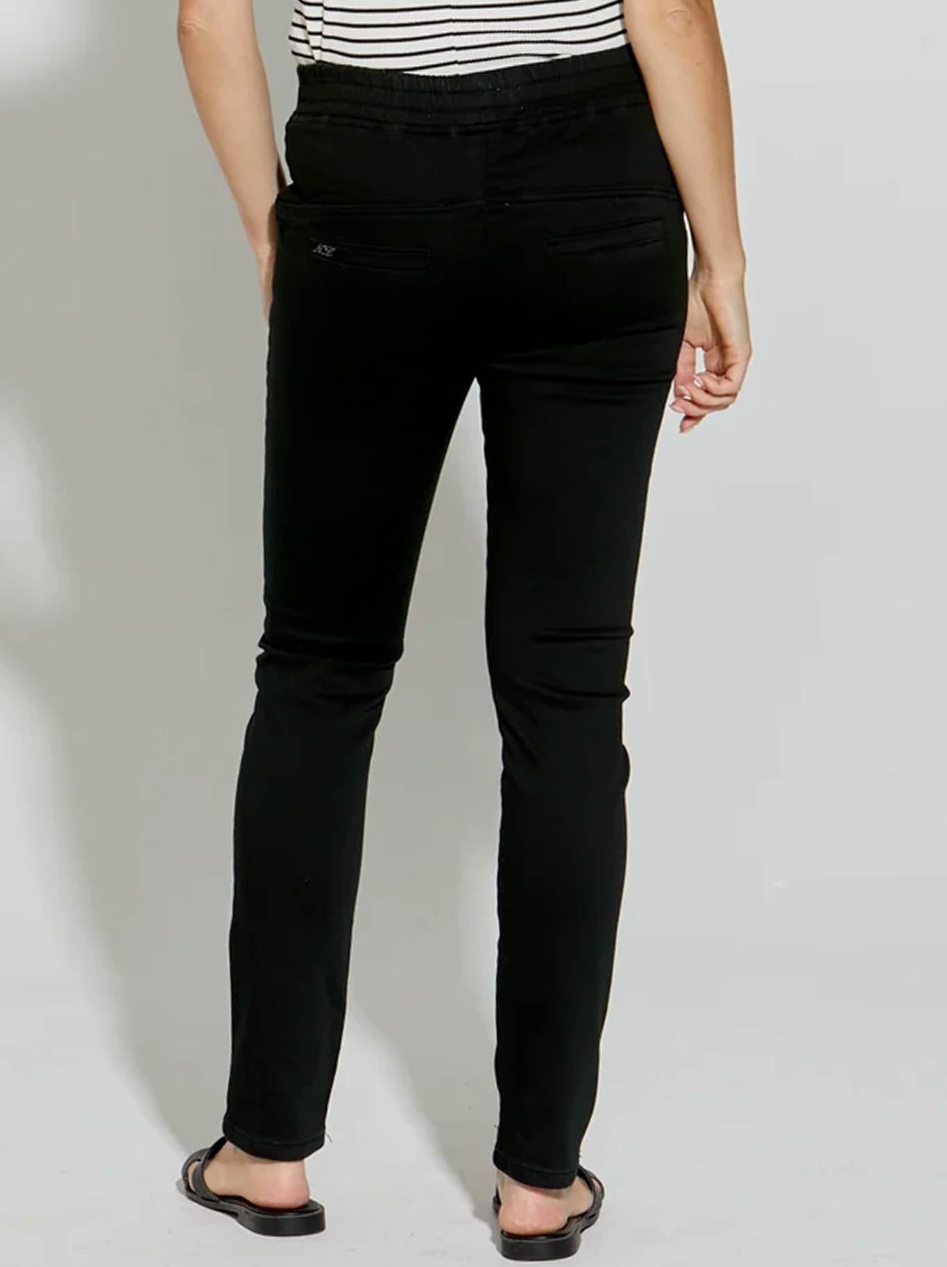 New London Heathrow Pull On Jogger Jean (Black)