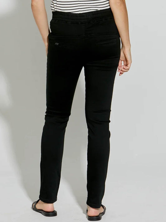 NEW LONDON HEATHROW PULL ON JOGGER JEAN (Black)