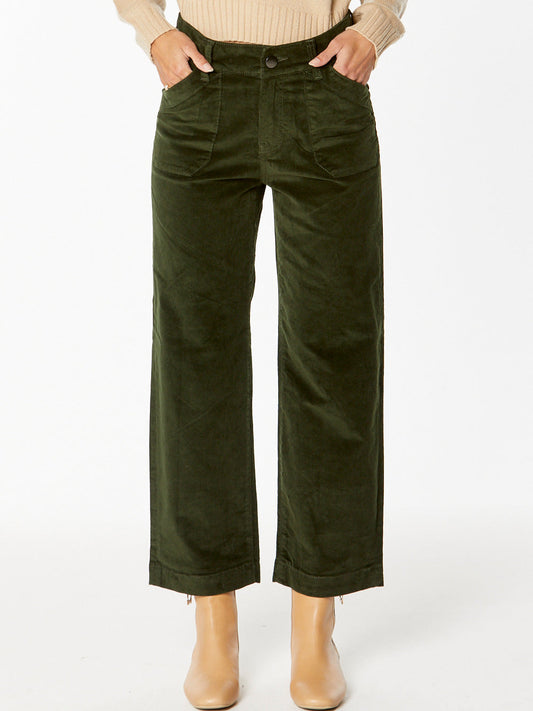 Image of Jeans. Productname: New London Penrith Mid Rise Cord Jean in Olive colour by brand - New London