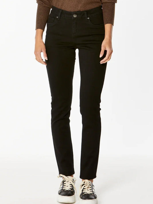 Image of Jeans. Productname: New London Raunds Slim Jean in Black colour by brand - New London