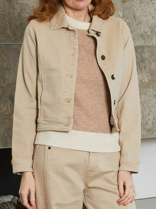 Image of Coats & Jackets. Productname: NEW LONDON UPHALL JACKET in Oat colour by brand - New London