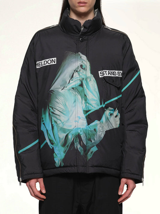 Image of Coats & Jackets. Productname: UNDERCOVER Heldon Stand By Jacket in BLACK colour by brand - UNDERCOVER