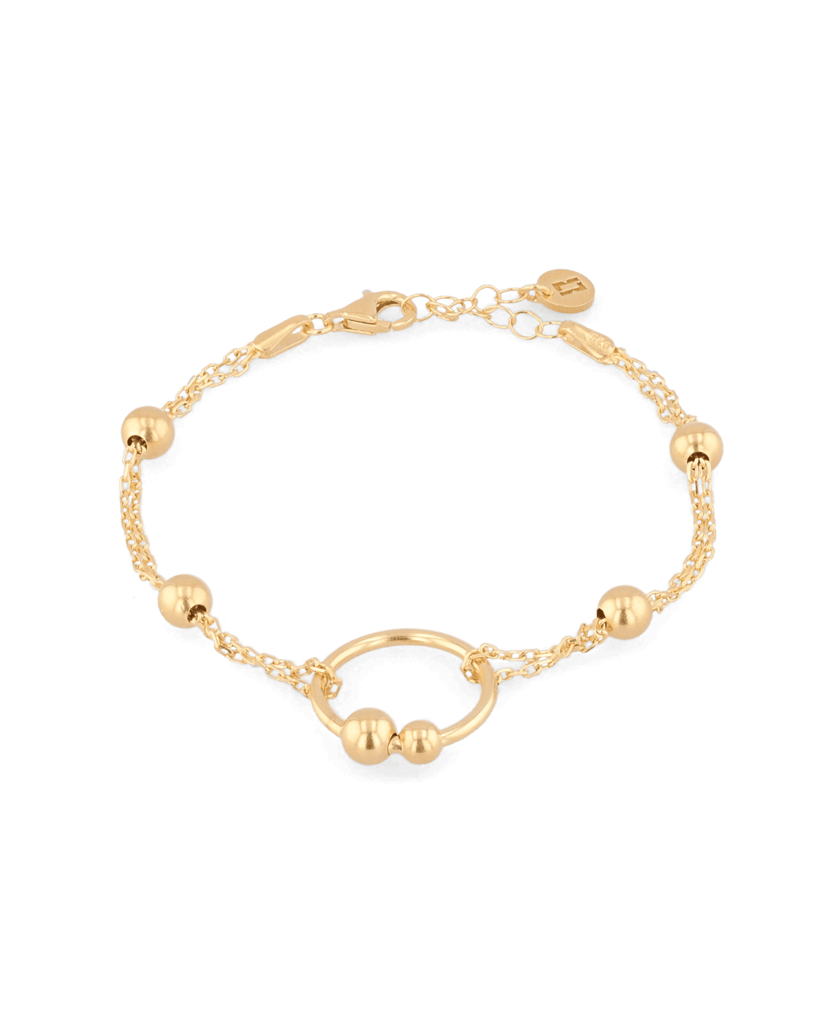 Image of Bracelets. Product name - Nexus Gold Link Bracelet in colour by brand - LAVANA