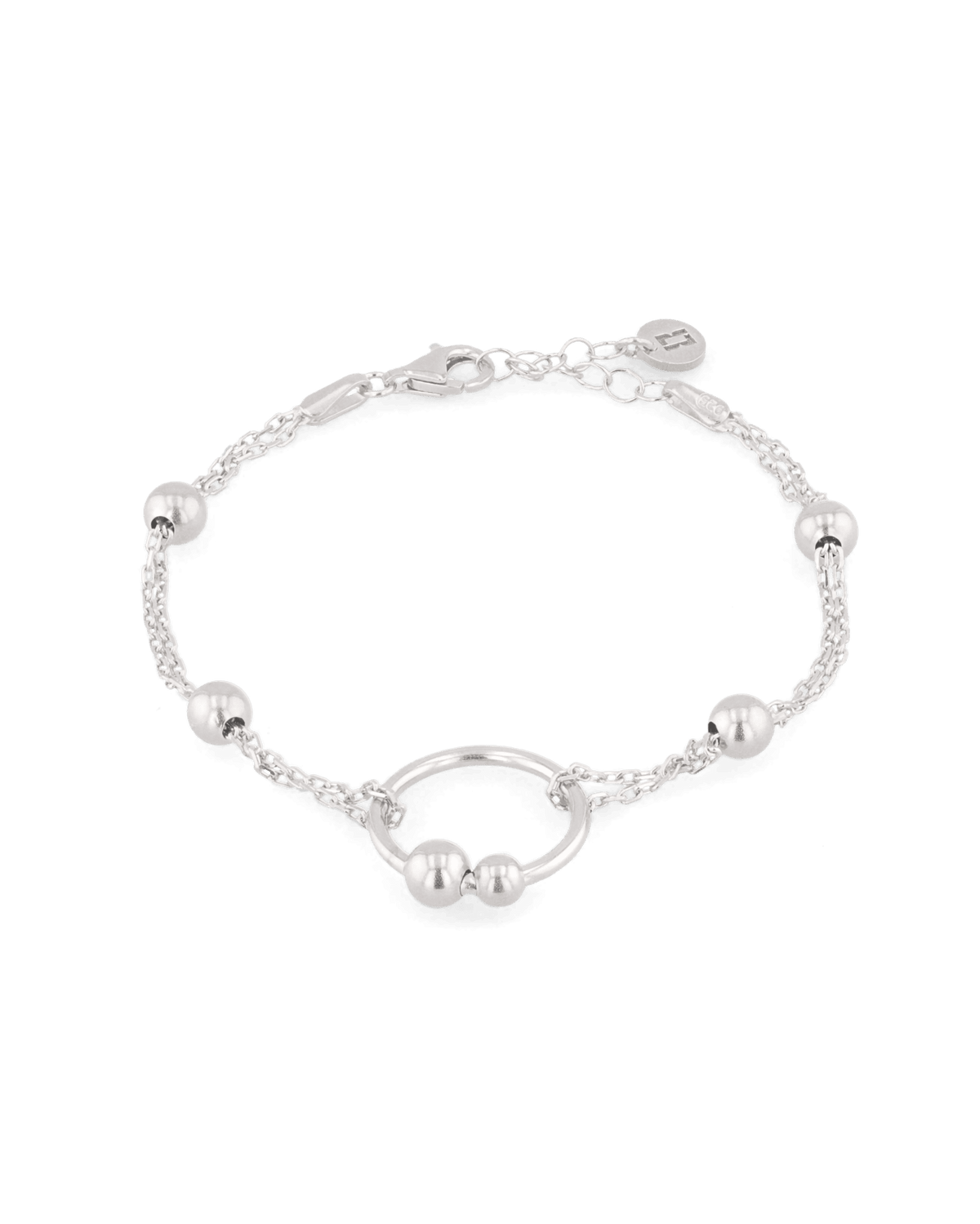 Image of Bracelets. Product name - Nexus Silver Link Bracelet in colour by brand - LAVANA