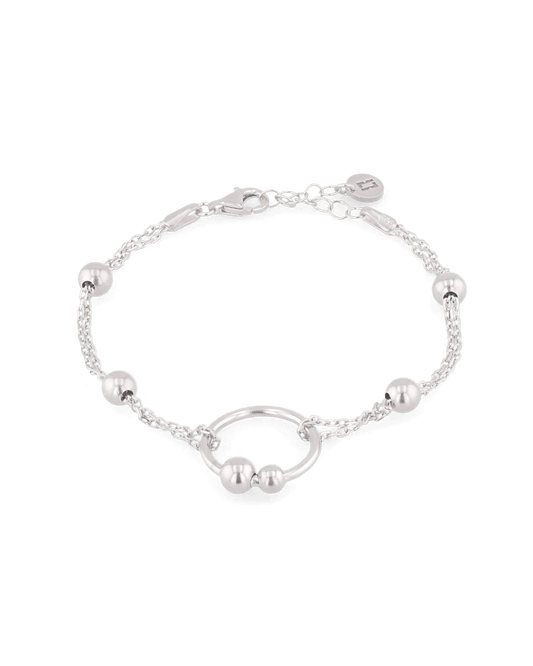 Image of Bracelets. Product name - Nexus Silver Link Bracelet in colour by brand - LAVANA