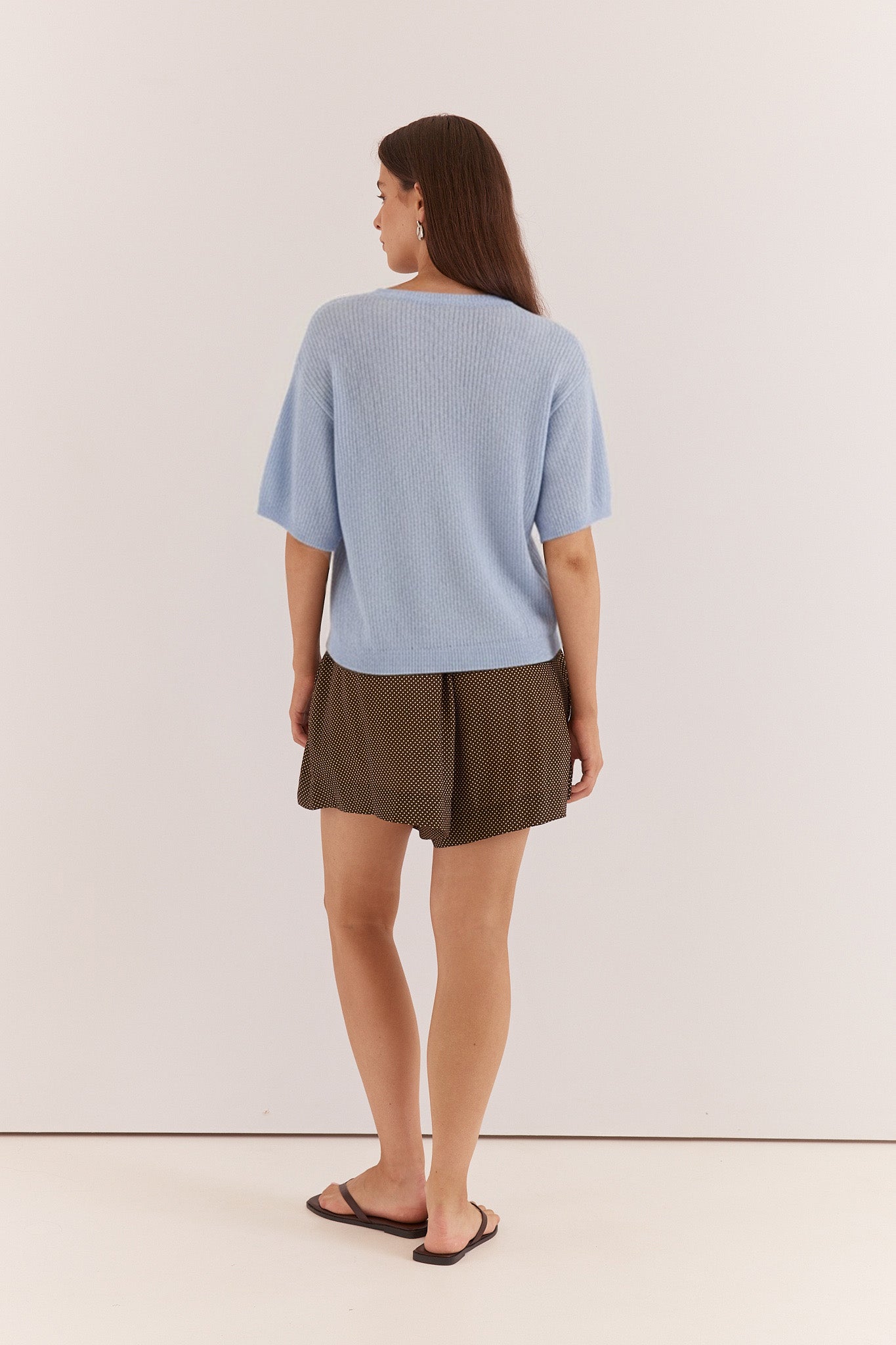 Sass Clothing Noni Relaxed Knit Tee (Pale Blue)