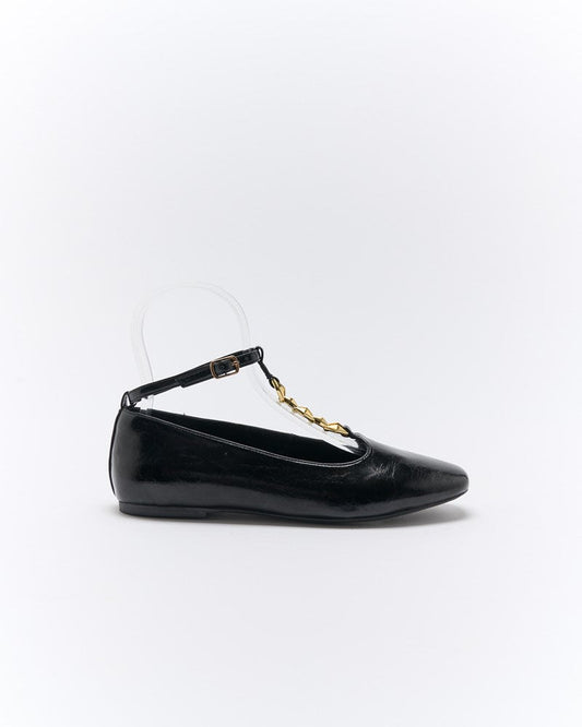 Image of Shoes. Productname: Walnut Melbourne Nora Ballet in Black Crinkle colour by brand - Walnut Melbourne