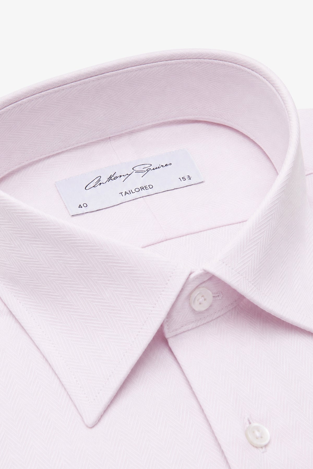 Anthony Squires Norris Formal Shirt Herringbone (Pink)